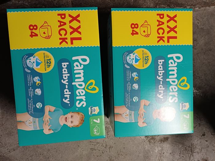 2 grand carton de couche pampers taille 7 a 46€