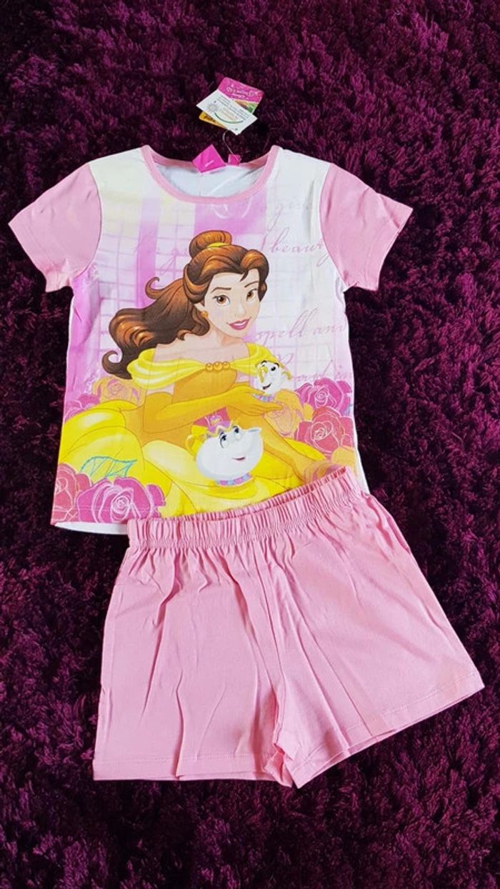lot de 2 pyjamas short fille princesse Belle disney - photo numéro 4