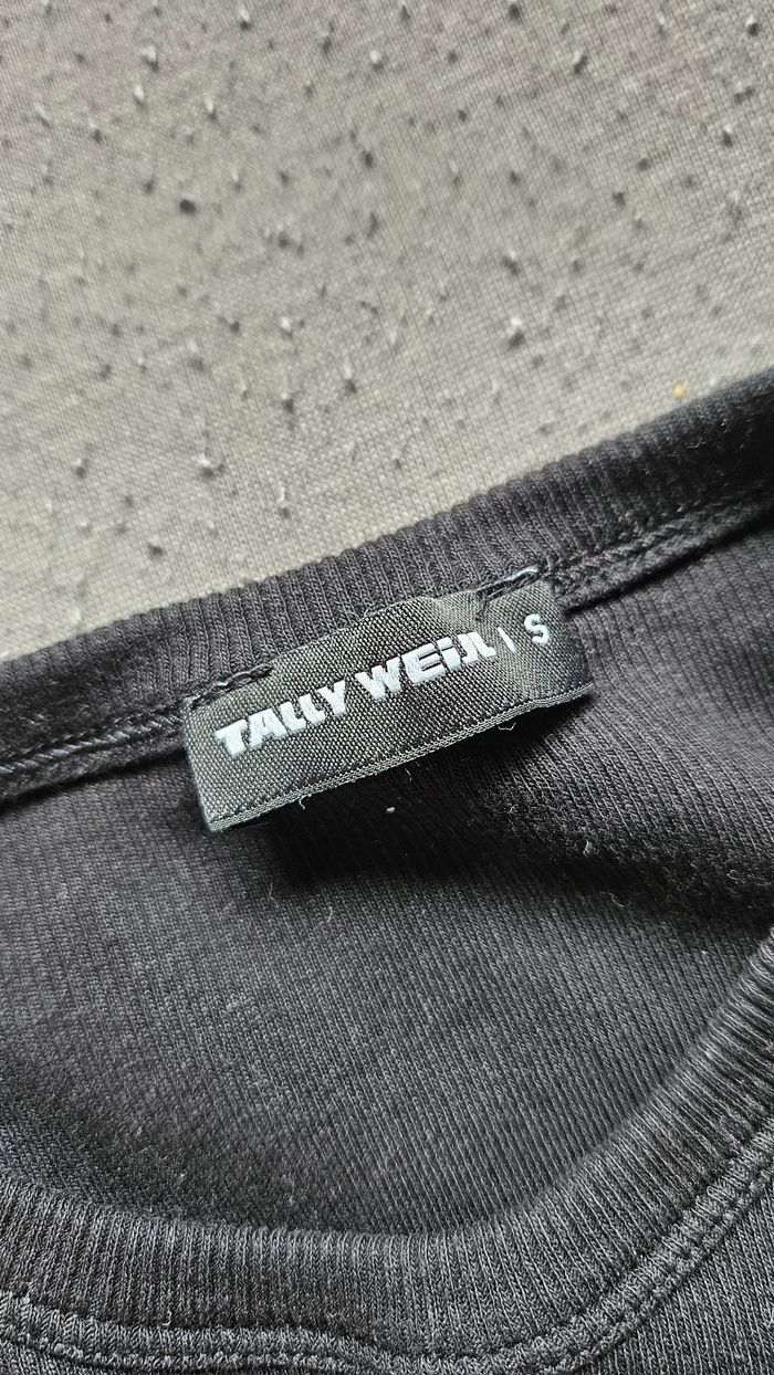 Top noir sans manches élastique streetwear S Tally Weijl - photo numéro 9