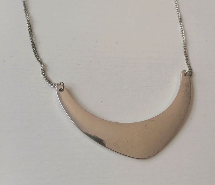 Lot de 2 collier métal argenté violet irisé perles de verre - photo numéro 11