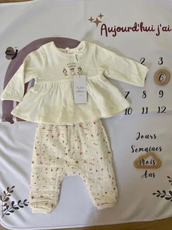 Ensemble bébé fille - 6 mois / 67 cm - Orchestra (neuf avec étiquette)