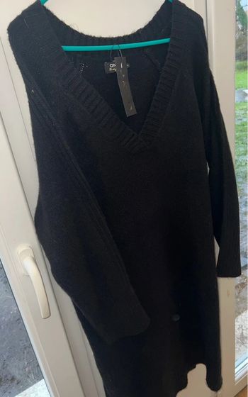 Robe d’hiver longue en laine noir acrylique only taille L 40 42 neuf étiqueté
