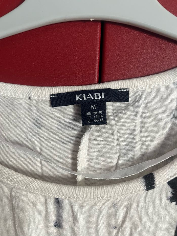 TEE shirt Kiabi blanc à motifs T M 38/40 - photo numéro 3