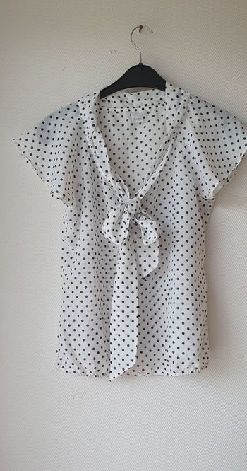 Blouse légère à pois Camaïeu 38