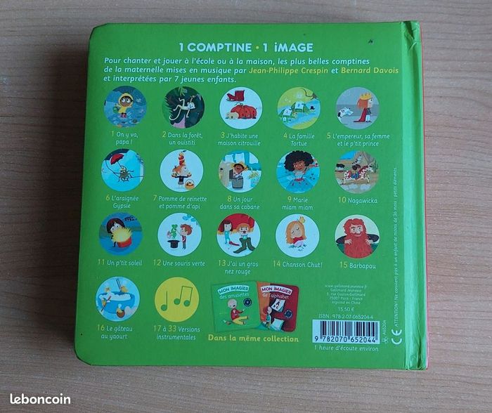 Mon imagier des comptines de la maternelle - Un livre + Un CD Audio - De 3 à 6 ans - photo numéro 2
