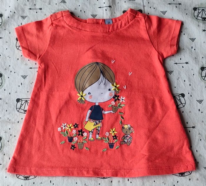 Tee-shirt neuf fille taille 3 mois - photo numéro 2