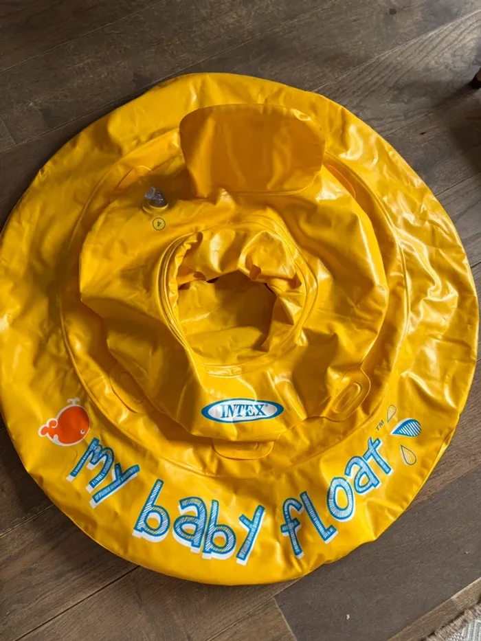 Bouée bébé Intex piscine plage jaune parfait état
