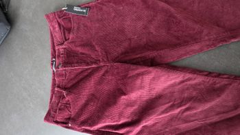 pantalon neuf velours bordeaux T44