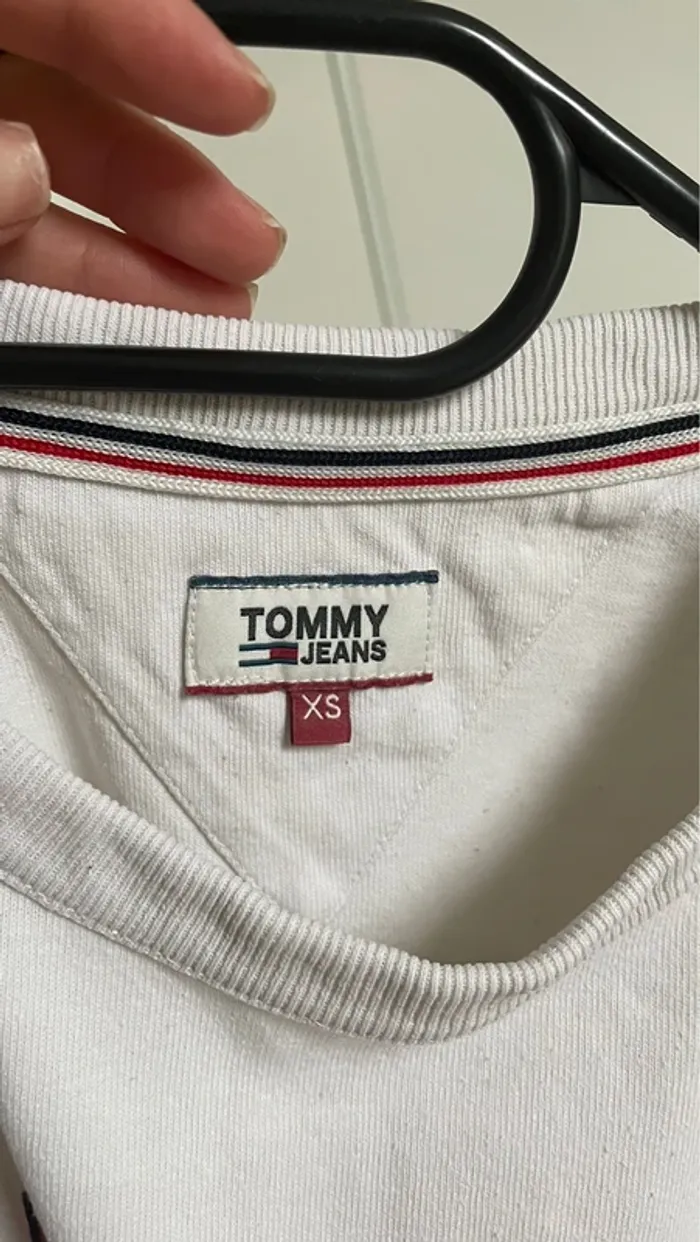 Tee-shirt oversize blanc Tommy Hilfiger unisexe - photo numéro 2