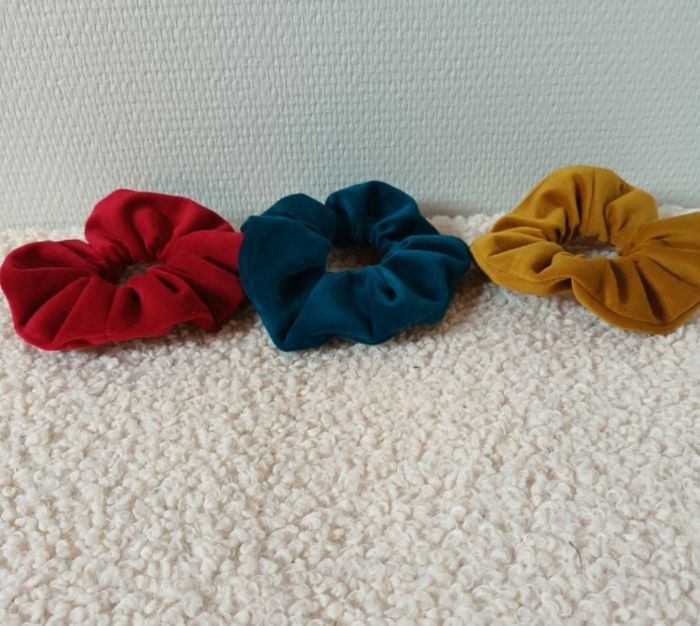 Lot 3 chouchous velours ras - photo numéro 2