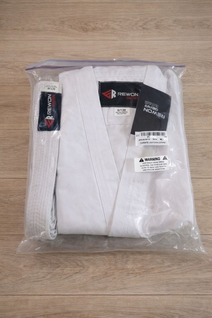 Combinaison karaté entraînement sport enfant garçon fille coton blanc - photo numéro 3