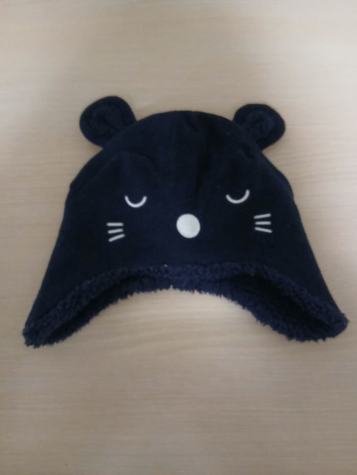 Bonnet bebe tour de tete 45 marque kiabi fourre a l interieure - photo numéro 3