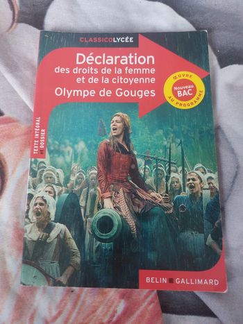 Livre la déclaration des droits de la femme