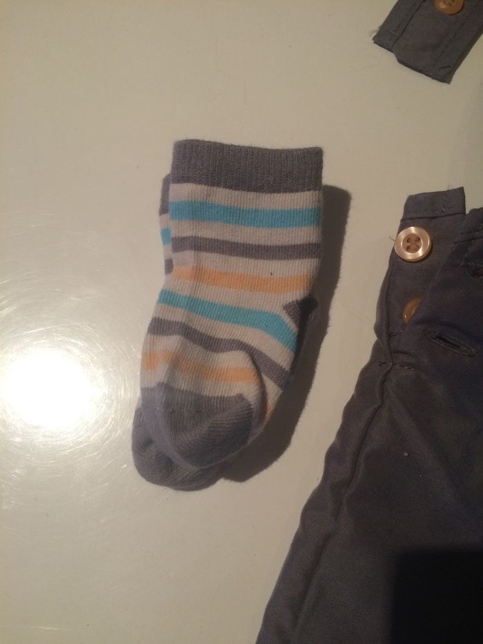 Combinaison pantalon haut chaussette 3mois - photo numéro 2