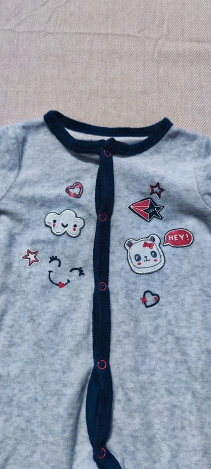 Lot de 3 pyjamas velours 12 mois - photo numéro 7