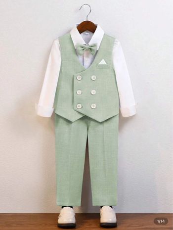 Costume 3 pièce garçon 3-4 ans vert