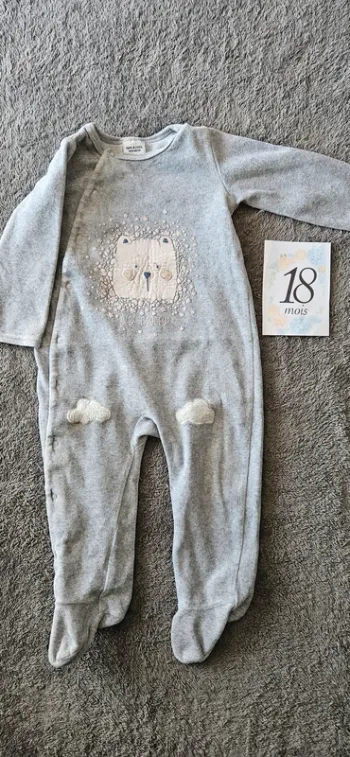 Pyjama 1 pièce chaud 18 mois