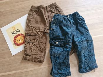 Lot de 2 pantalons 1 an