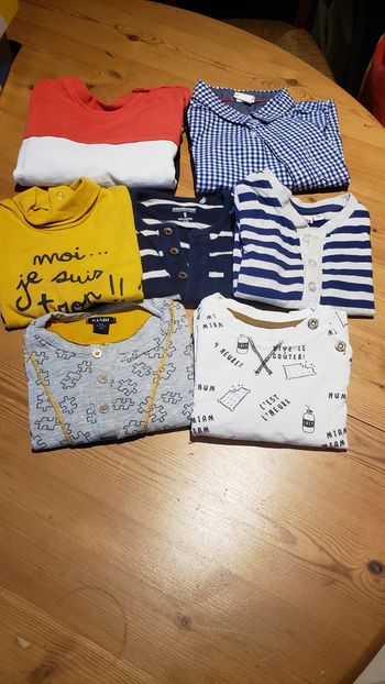 Lot haut 9 mois garcon