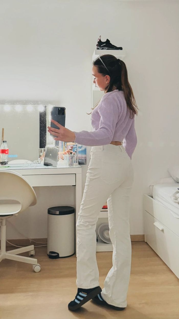 Pantalon flare blanc - photo numéro 2