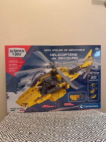 Clémentoni - Coffret Construction "Mon atelier de mécanique - Hélicoptère de sauvetage"