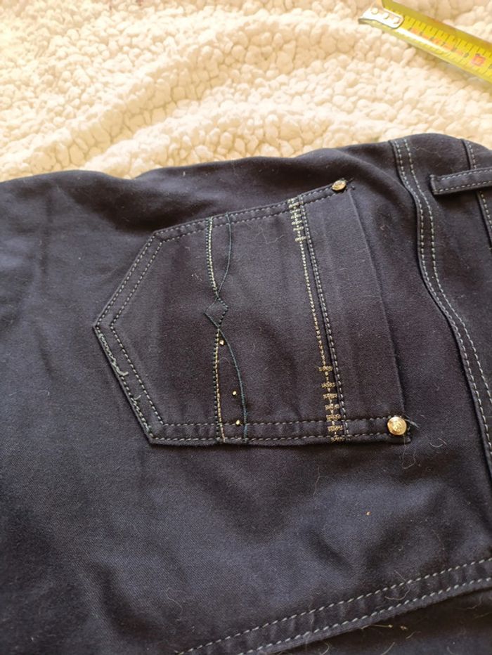 Pantalon flare bleu marine – Y.L Youline – taille 46 - photo numéro 2