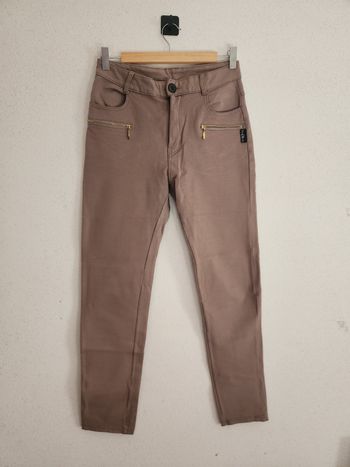Pantalon femme 38 Karen Kevin – marron clair – coupe ajustée – bon état