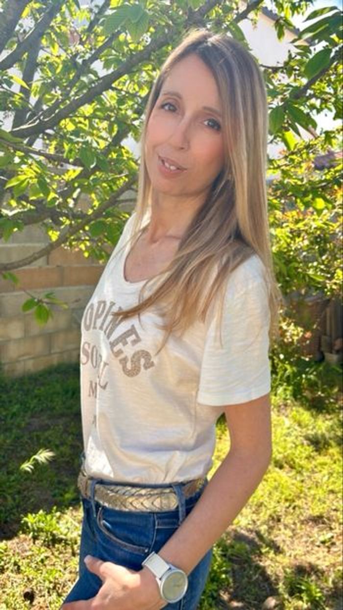 Tee-shirt  crème et  et doré Copines soleil Mojito taille unique - photo numéro 2