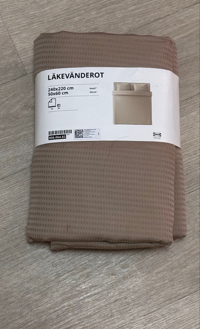 Parure King size 220x240 marron IKEA neuve