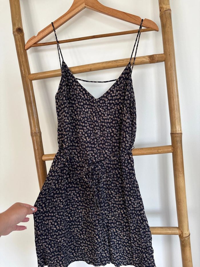 Combi short bleu marine à fleurs Mango taille XS