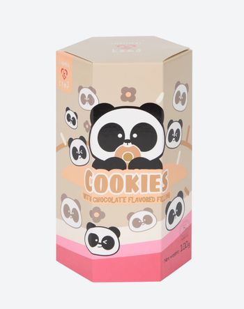 1 boite de biscuits panda fourré au chocolat