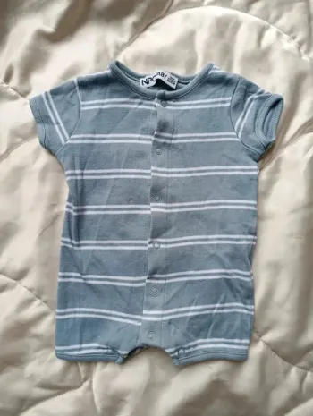 Body manches courtes rayé gris et blanc NPO baby 3 mois 60 cm