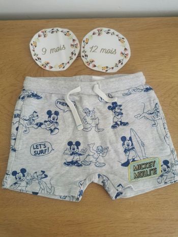 Short bébé garçon Disney 9/12mois zara tbe