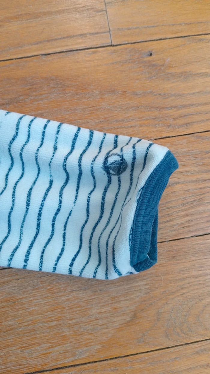 Pyjama marinière velours garçon fille Petit Bateau 24 mois - photo numéro 5