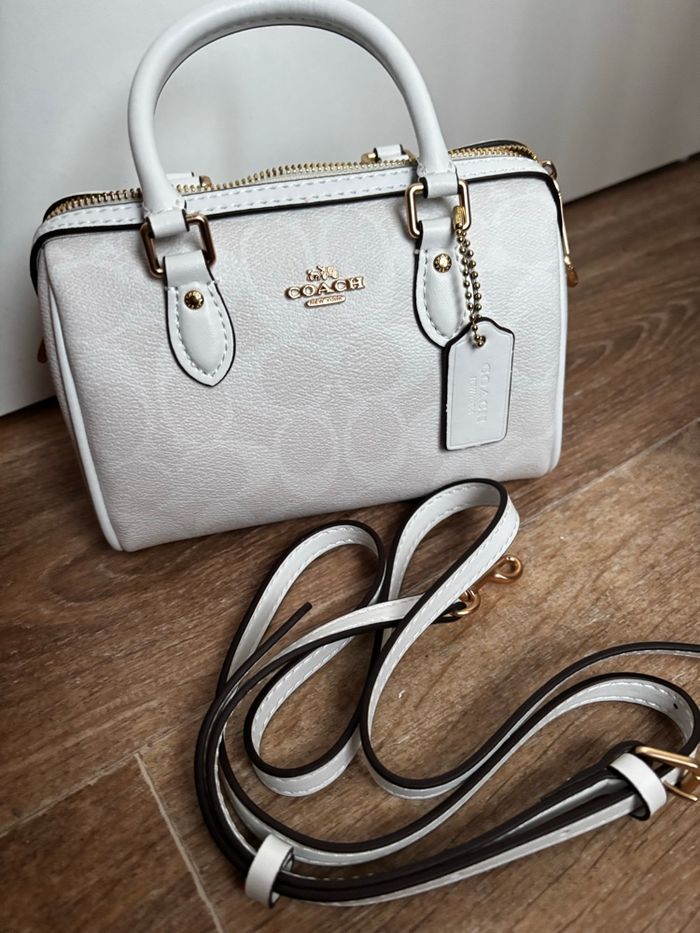 Sac mini rowan coach blanc - photo numéro 2