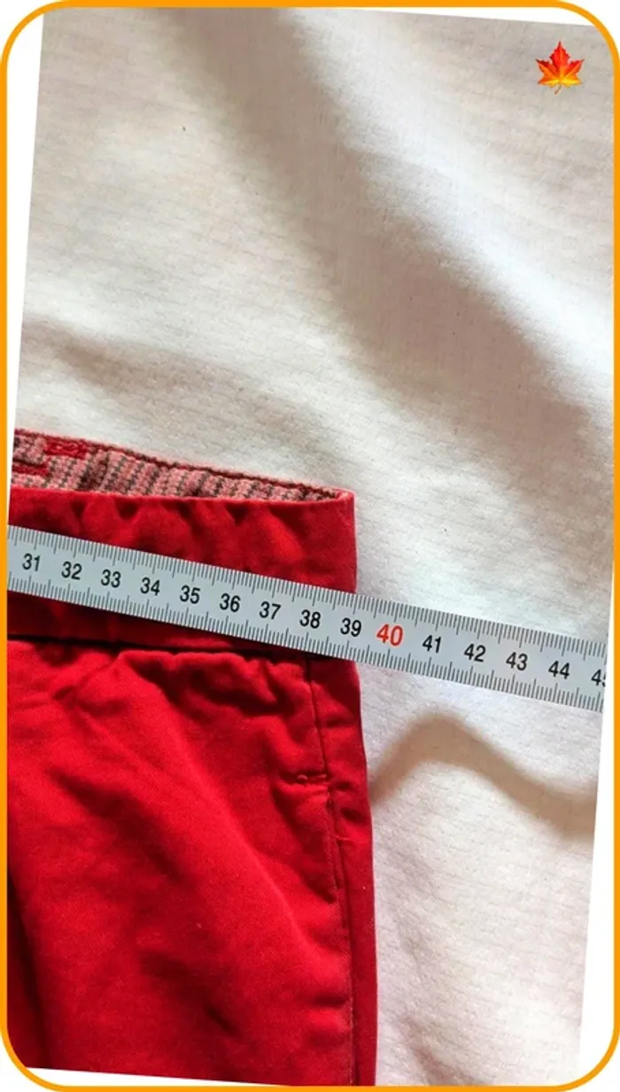 Chino rouge femme Zara 34 - photo numéro 6