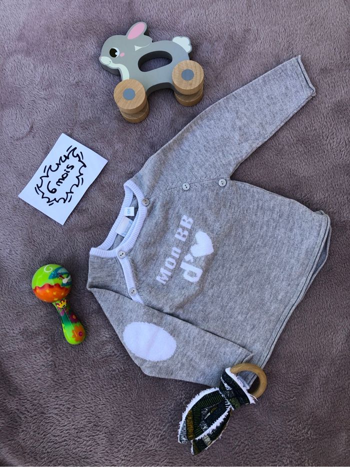 Gilet cache-cœur - 6 mois - Cadet Rousselle