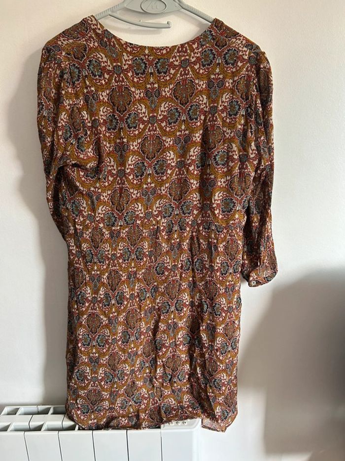 Adorable rose manches 3/4 • motifs • soie / fibres métallisées • Maison 123 • taille 40/L - photo numéro 9