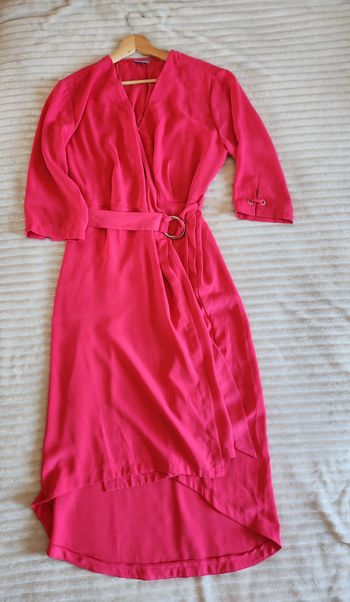 Robe portefeuille fuchsia B.young – T40 – Manches 3/4