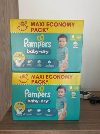 Couches Pampers baby dry taille 6
