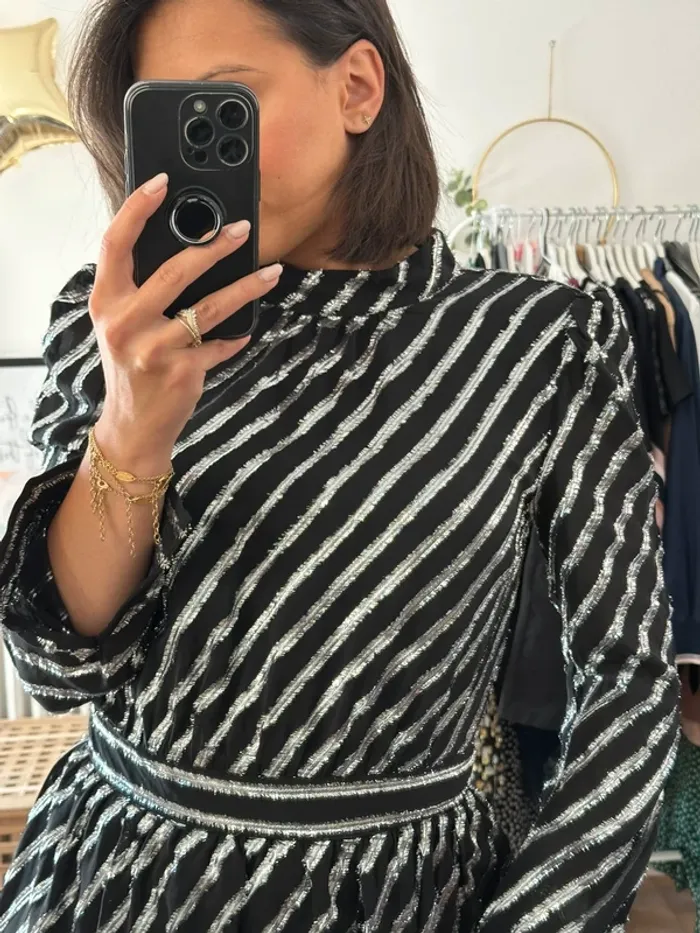 Robe Michael Kors noire et argentée taille 38 - photo numéro 5