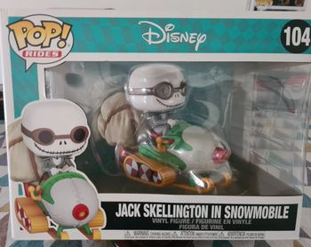 Pop rides disney jack skellington in snowmobile