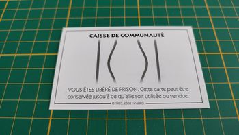 Carte caisse de communauté vous êtes libéré de prison jeu Monopoly parties rapides Hasbro #C25