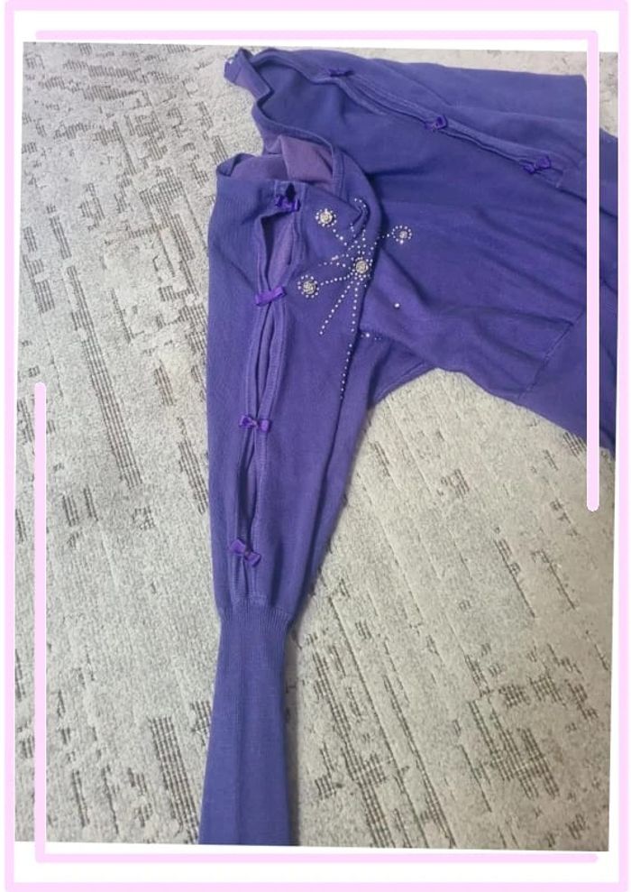 Pull fin violet taille M - photo numéro 4
