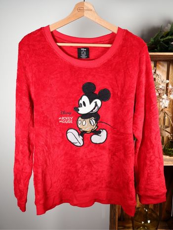 Sweat pilou pilou Disney Rouge avec Mickey - Taille L