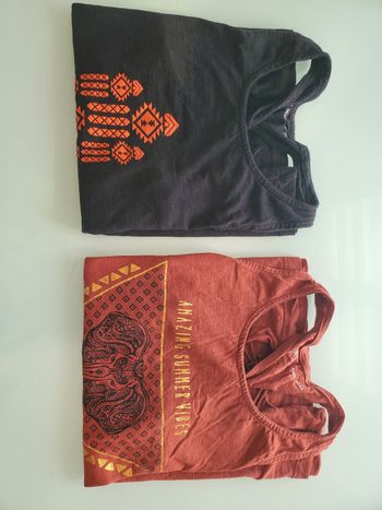 🌸 Lot de 2 débardeurs Gémo – 14 ans – Style été