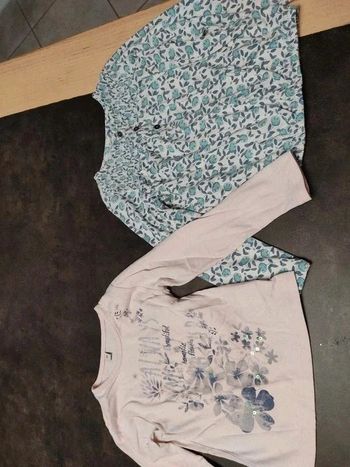 Lot de 2 Tee shirt manches longues 4 ans.