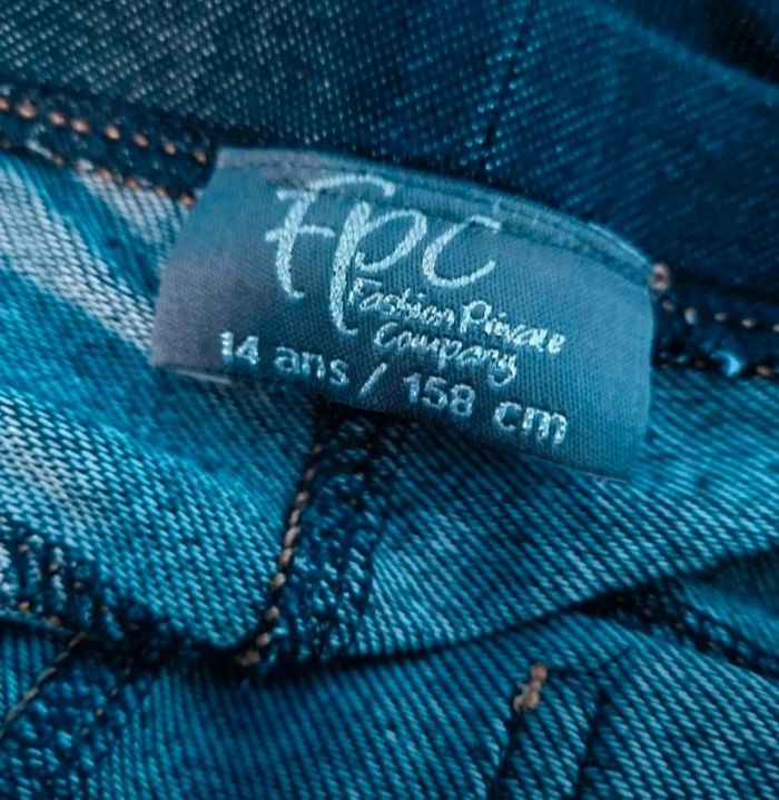 Pantalon legging léger effet jeans taille 14ans - photo numéro 2