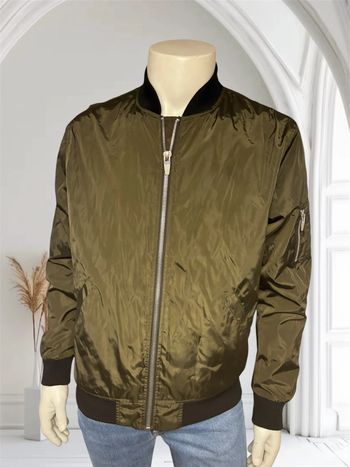 Blouson homme Zara kaki brillant - Taille XL (comme neuf)