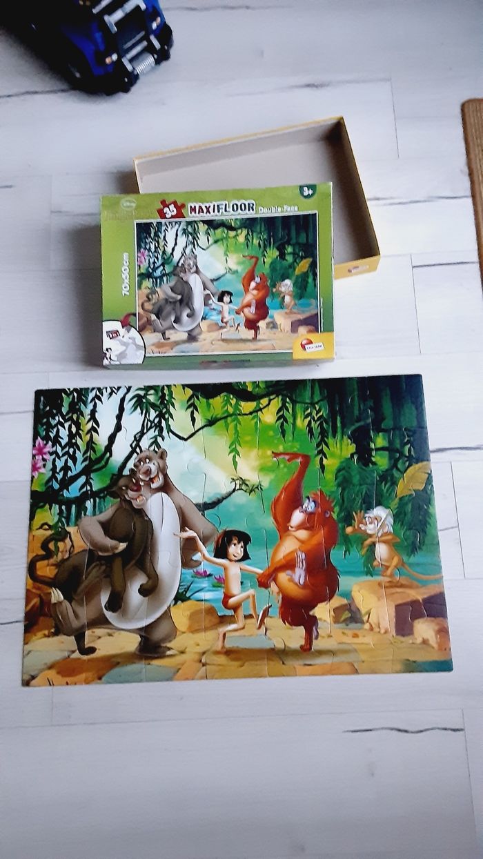 Puzzle enfant Livre de la jungle 35 pièces Maxifloor double face 70 x 50 cm